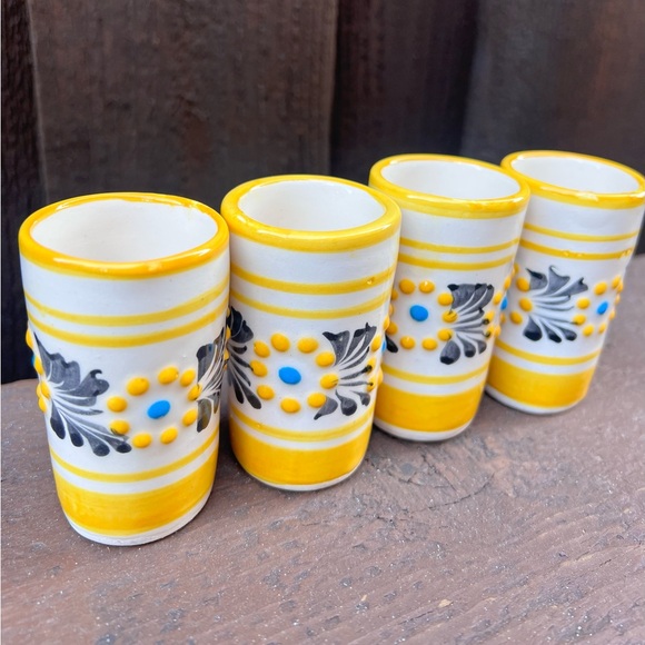 Mexican Talavera Tequila Shot Glasses, Pottery. - Picture 2 of 3